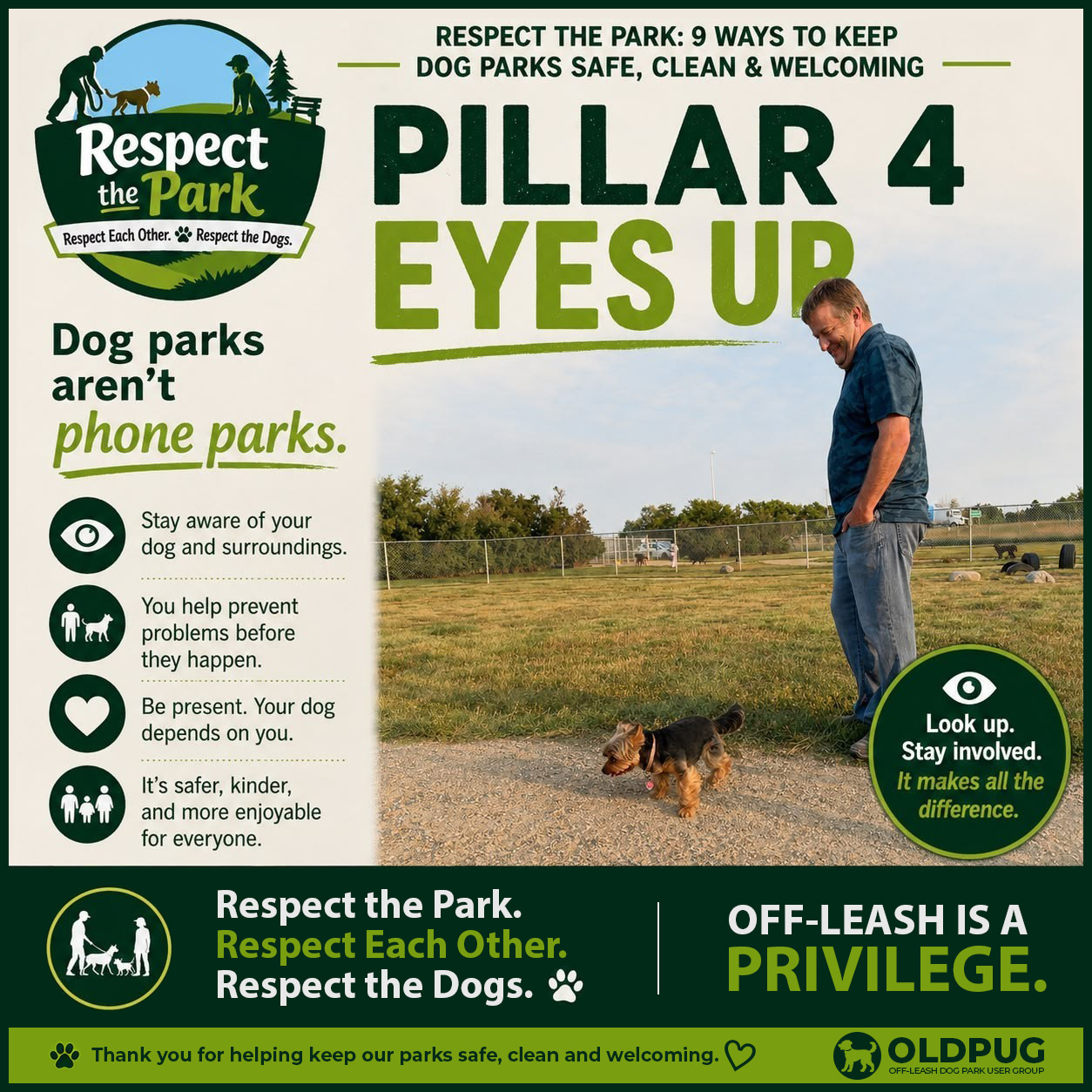 Respect the Park Pillar 4 poster: Eyes Up